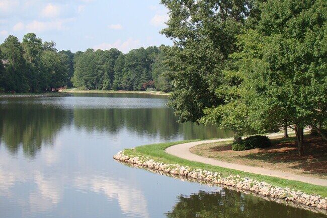 Lake in the Lochmere neighborhood of Cary NC